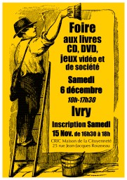 Affiche INSCRIP foirelivres jaune