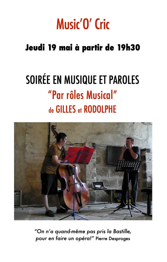 Music'O'Cric - Gilles et Rodolphe - 19 mai 2016 -